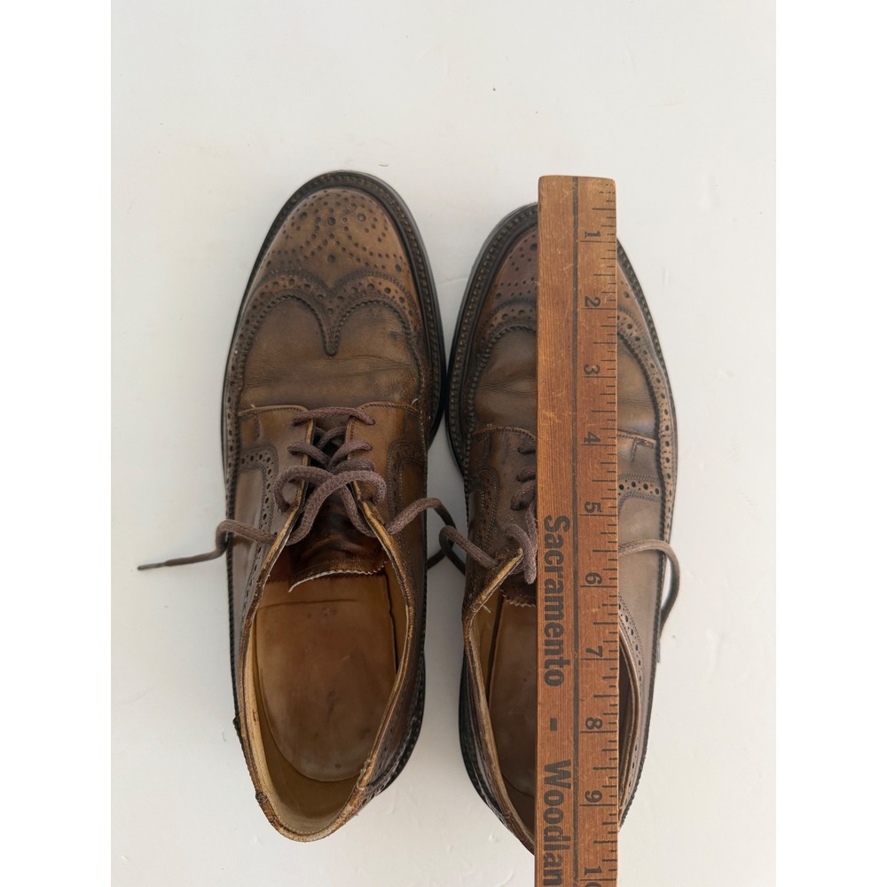 Florsheim Imperial Mens Brown Leather vintage Wingtip Brogue Oxford Dress Shoes - Picture 8 of 10